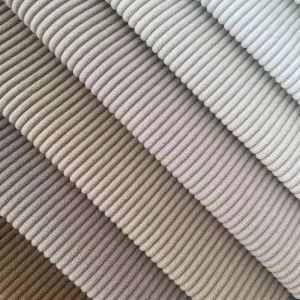 100% Polyester Knitted Striped Plain Velvet Laminated Upholstery Fabric Water Resistant Anti Static for Sofa Bed Couch Car