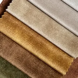 100% Polyester Knitted Upholstery 300gsm Sofa Fabric Bronze Printed Velvet Upholstery