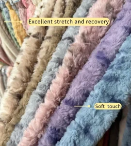 100% Polyester Knitted Woolly Plush Fabric Blackout Comfort Soft Fluffy for Girls’ Clothing Toys Factory Supply Competitive