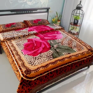 100% Polyester Korean Style 3pc Muslin Bed Sheet Set Korean Blanket Set