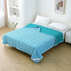 100% Polyester Lightweight Quilted Modern Blanket Soft Printed Summer Throw for Bed Sofa Travel Home & Hotel Use