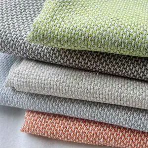 100% Polyester Linen Look Weaved Upholstery Sofa Fabric Knitted Tweed Home Textile for Furniture Furniture Textile