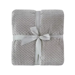 100% Polyester Long Plush Faux Fur Throw Blanket Woven Technics Raschel Solid Warm Comfortable Twin for Airplane