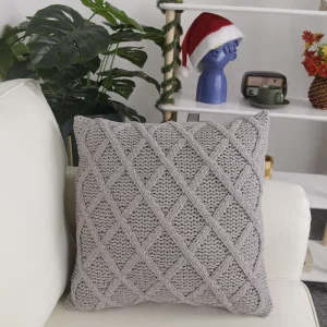 100% Polyester Machine Wash Custom Luxury Knitted Throw Pillow for Home Decor Cushion Cover