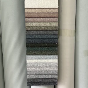 100% Polyester Melange Heathered Linen Look Upholstery Fabric Textured Woven Tweed For Sofa Chair Cushion Headboard Home Decor
