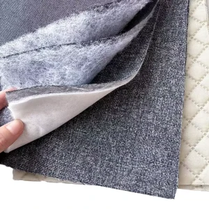 100% Polyester Memory Composite Fabric Lining Handbag Deep Grey Cotton Resin Knitted Twill Style Breathable Jersey Fabric