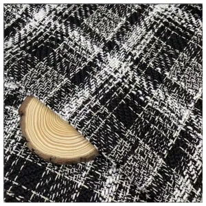 100% Polyester Metallic Plaid Tweed Fabric Small Fragrance Fabric for Women’s Suits Coats & Scarves in Stock & Customizable