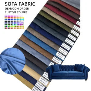 100% Polyester Modern New Solid Home Textile Furniture Printed Holland Sofa Velvet Cloth Fabric for Sofa Furniture