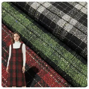 100% Polyester Multi Color Dot Yarn Tweed Fabric Custom Color for Women Outfit Vest Skirt Jacket Accessories Making