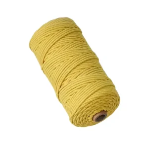 100% Polyester Multi Colored Cotton Braided Rope 4mm Hollow Fancy Yarn for Knitting and Weaving Dyed Pattern
