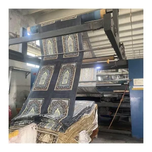 100% Polyester Muslim Soft Fleece Velvet Customized Design Cloudy Raschel Weft Prayer Mat Fabric