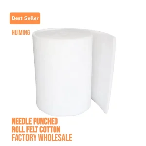 100% Polyester Non-Woven Fabric Needle-Punched Felt Nonwoven Technics in Rolls Cotton Material White