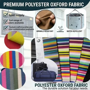 100% Polyester PVC Mesh Coated Abrasion Resistant Luggage Tent Bags Handbags Custom Color 600D Oxford Fabric in Stock