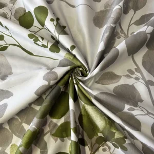 100% Polyester Peach Skin Fabric Modern Green Botanical Printed OEKO TEX Certified Durable Woven Waterproof Custom Fabric