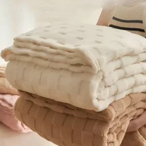 100% Polyester Plaid Knitted Anti Dust Mite Thread Warm Modern Customize Cozy Soft Sofa Flannel Throw Blankets
