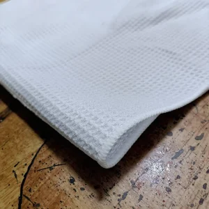 100% Polyester Plain Floral Waffle Weave Hand Towel Quick Dry Hypoallergenic Child Proof Recycled White Home Kitchen