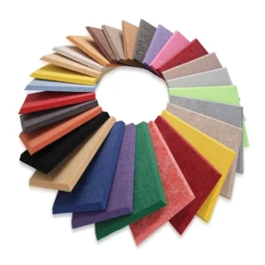 100% Polyester Plain Plush Fabric Sound-Absorbing Board Nonwoven Eco-Friendly Medium Weight 1.2×2.4m Customized Color Home