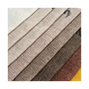 100% Polyester Plain Sofa Fabric Upholstery Home Decor Woven YARN Factory Stock Linen DYED 100m Curtain Bag