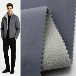 100% Polyester Polar Fleece Textile Fabric Composite Adhesive TPU White Film Waterproof Windbreaker Jacket Coat Fabric