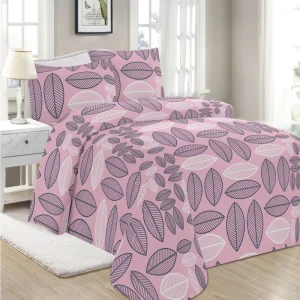 100% Polyester Printed Bed Sheet Fabric Woven Twill Style for Home Textile