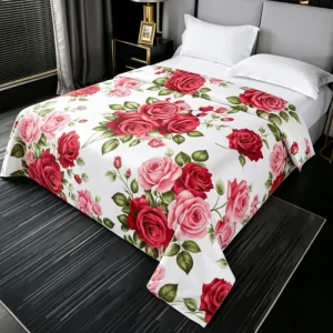 100% Polyester Printed Brushed Fabric Large Floral Bold Color for Bed Sheet Set Duvet Cover Material