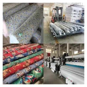 100% Polyester Printed Fabric Textile Material for Home Textiles