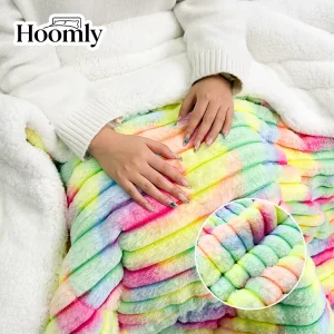 100% Polyester Rabbit Faux Fur and Sherpa Comforter Set Anti-static Suitable for Living Room Bedroom Sofa and Bed Use