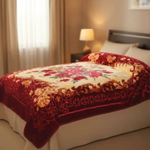 100% Polyester Raschel Blanket Soft Queen Size 8 kg Double Bed Mink for Winter Anti Static Home Use