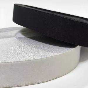 100% Polyester Ribbed Herringbone Webbing Black White Striped Plain Weave for Clothing Accessories Home Textiles Bags Shoes