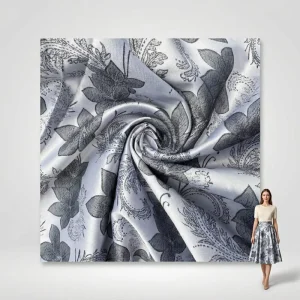 100% Polyester Satin Fabric Eco Friendly 120GSM Anti Wrinkle Jacquard Woven Stretch Fabrics for Wedding Lining Girls Dress