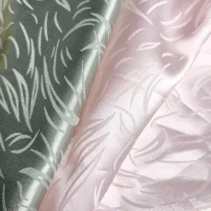 100% Polyester Satin Pink Jacquard Coffin Fabric Decorative Floral Damask for Funeral Interior Design High Quality