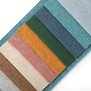 100% Polyester Sofa Fabric High Quality Plain Style Woven Knitted Stain Resistant for Living Room Couches Upholstery