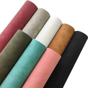 100% Polyester Soft Faux Suede Fabric Four Seasons Jacket Textile Custom Weight Faux Scuba Suede Knit Fabric for Clothes Sofa