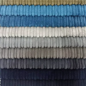 100% Polyester Striped Velvet Sofa Fabric for Sofa Upholstery Stripes
