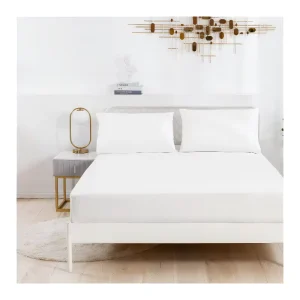 100% Polyester Super Soft Cozy Bed Sheet Solid Plain Dyed King Flat Sheet Plaid for Bedroom Hotel Warm Fitted Sheet for Hospital