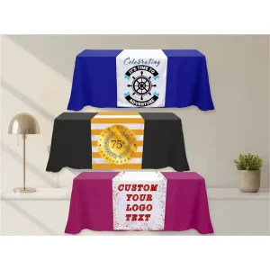 100% Polyester Table Runner 72″ X 24″ Sublimation Blanks for Personalized Logo Party Decor Vendor Advertising Cover