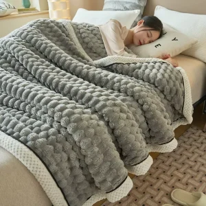 100% Polyester Throw Solid Color Golden Turtle Fleece Double Sided Blanket for Bedding Home Sofa Office Hotel