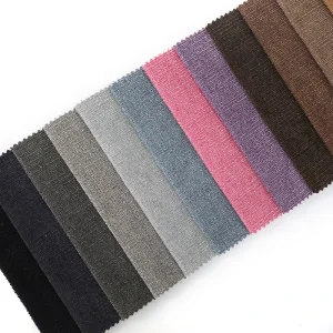 100% Polyester Velvet Sofa Fabric Plain Knitted Weft Technique Breathable Waterproof Tear Resistant Shrink Resistant Medium