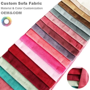 100% Polyester Velvet Upholstery Fabric Soft Velvet Sofa Fabric for Living Room Furniture