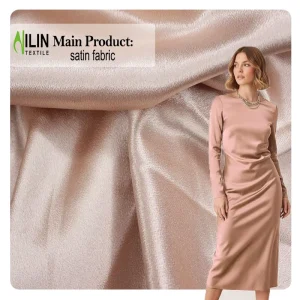 100% Polyester Water Resistant Eco-Friendly Outdoor Satin Fabric 180gsm Knitted Yarn Dyed 58 60″ Width