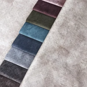 100% Polyester Waterproof Holland Velvet Sofa Upholstery Fabric Plain Style Breathable Warp Knitted Yarn Dyed by Manufacturer