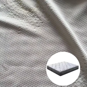 100% Polyester White Knitted Jacquard Waterproof Stretch Yarn Dyed Mattress Ticking Fabric Memory for Pillow Mattress Covers