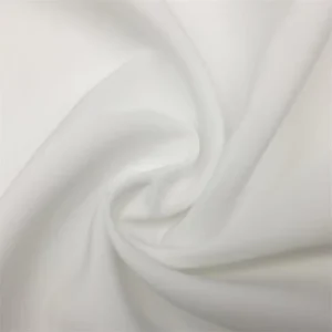 100% Polyester White Thin Chiffon Fabric Anti Pill Breathable Cross Twill Woven for Muslim Clothes for Boys Girls