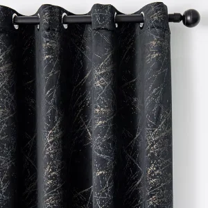 100% Polyester Woven Breathable Dyed Velvet Curtain Fabric Rolls with Gilding Foil Medium Weight
