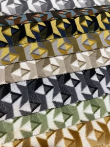 100% Polyester Woven Breathable Plain 3D Jacquard Upholstery Design Home Textile Sofa Velvet Fabric
