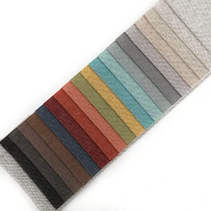 100% Polyester Woven Breathable Upholstery Sofa Fabrics Faux Linen Yarn Dyed