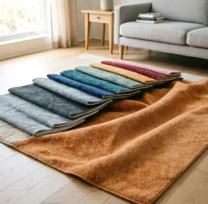 100% Polyester Woven Upholstery Chenille Fabric Heavyweight Custom Dyed Plain Pattern Wrinkle Resistant Tricot for
