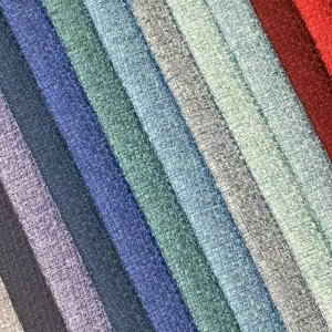 100% Polyester Woven Upholstery Fabric Flame Retardant Plain Dyed