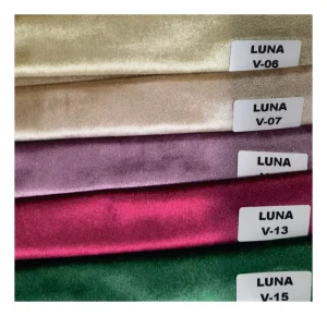 100% Polyester Yarn Dyed Breathable Knitted Velvet Fabric Medium Weight 200g/m for Industry Use