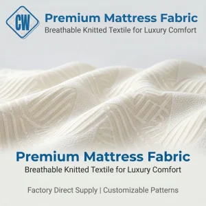 100% Polyester Yarn Dyed Mattress Fabric Jacquard Knitted Breathable Mattress Fabric for Mattress